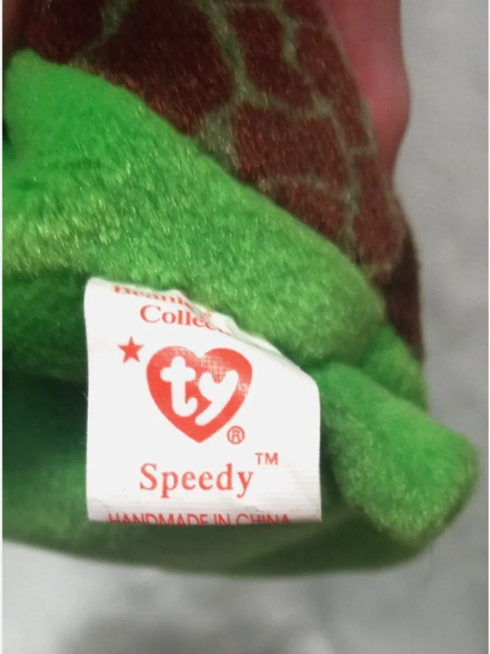 TY Beanie Baby Speedy The Turtle 1994 Plush Stuffed Animal With Tags VTG